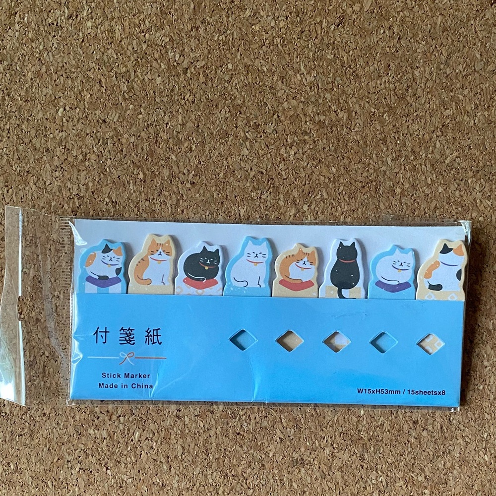 ⭐️3/15 Cute Cat Sticky Notes